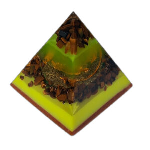 Tiger Eye Orgonite Pyramid 5cm