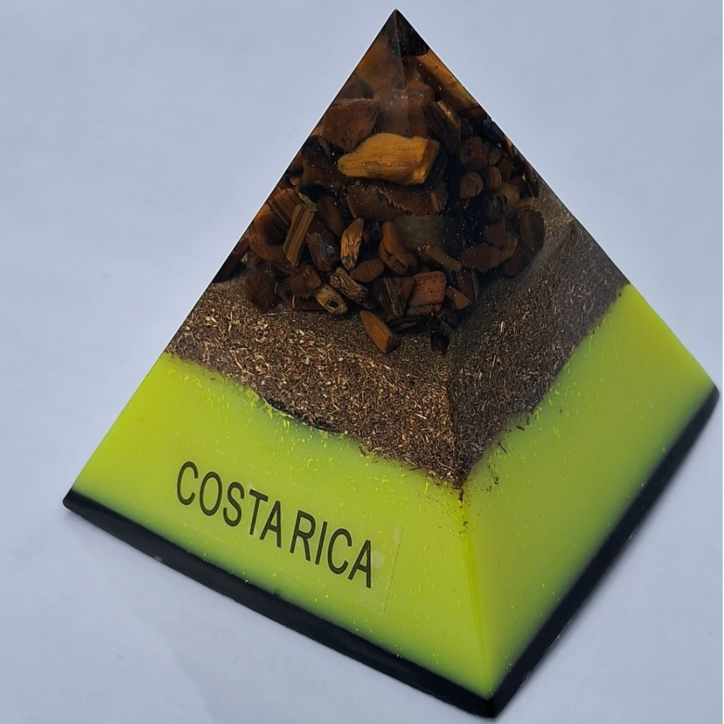 Tiger Eye Orgonite Pyramid