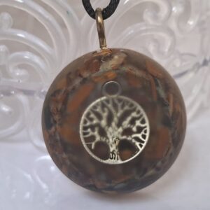 Tiger Eye Tree of Life Orgonite Pendant