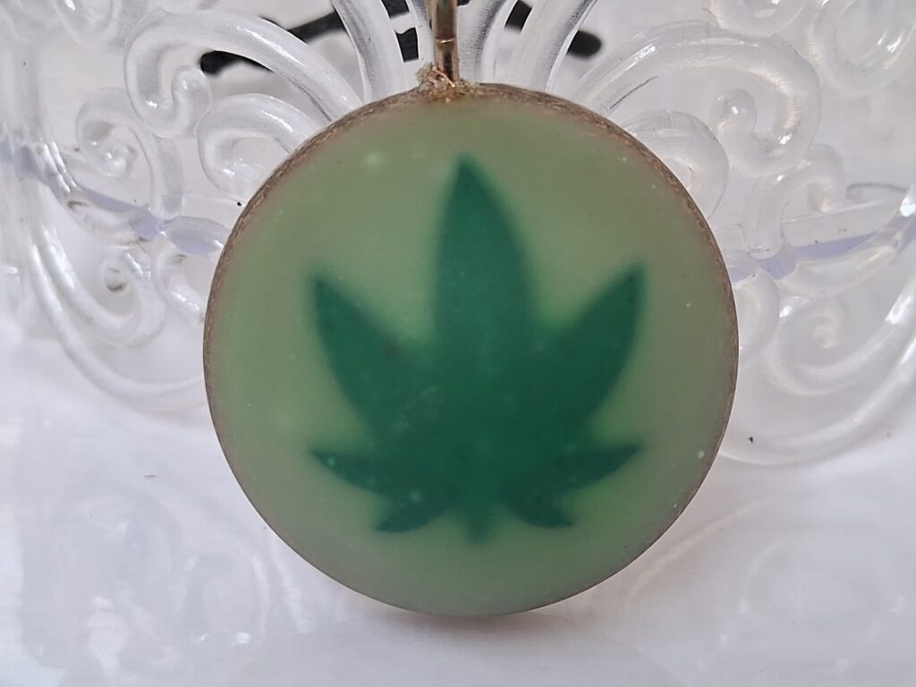 Botanical Leaf Orgonite Pendant