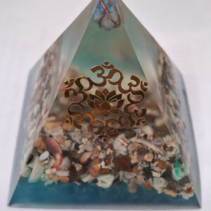 Ocean Harmony Orgonite Pyramid 9cm