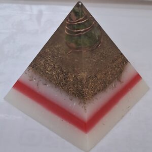 Unakite orgonite Pyramid 5 cm
