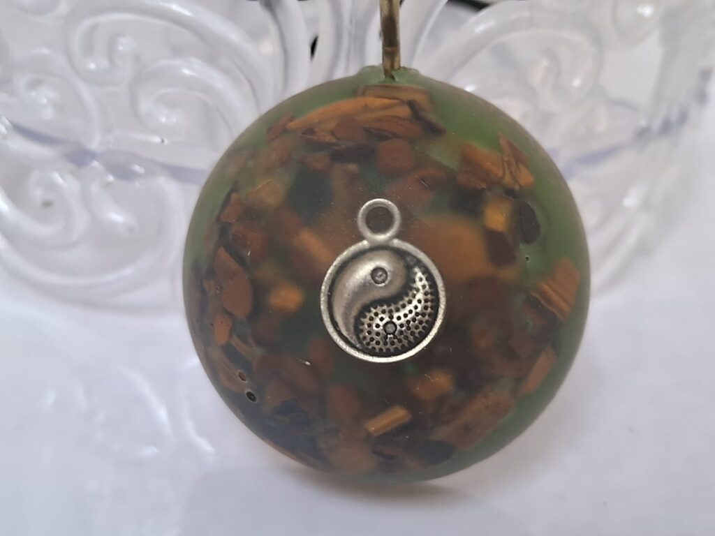 Tiger Eye Yin Yang Orgonite Pendant